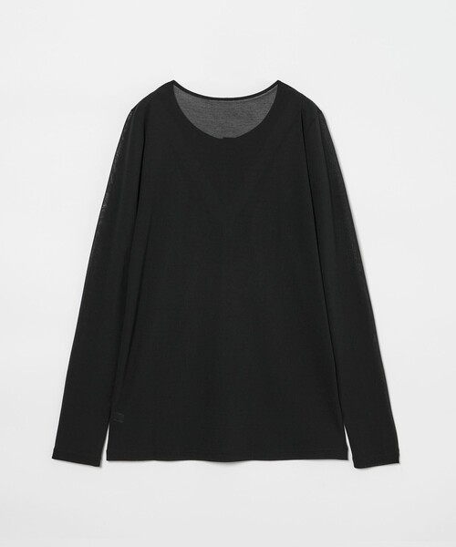 conte tシャツ 「conte」コットン シアー ヘンリーネック カットソー