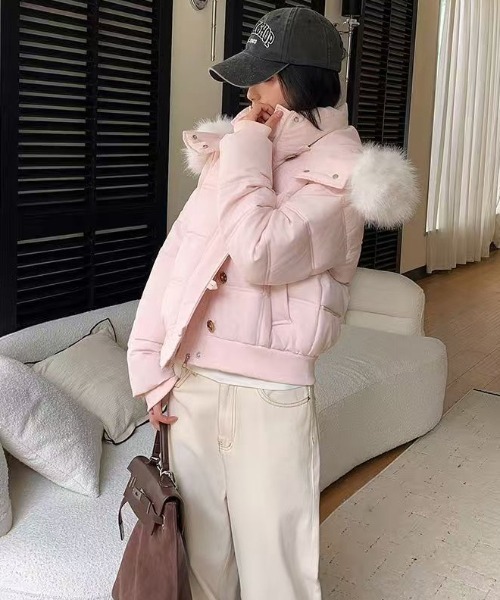 gossip!ロサンゼルス ダウンコート ダウンジャケット Y2K フードファー