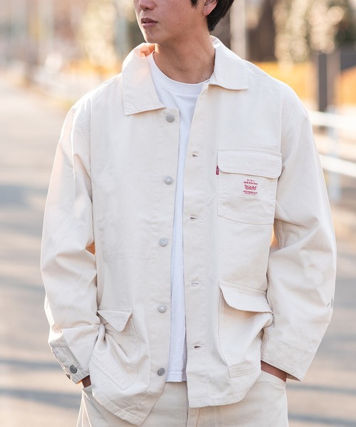 Levi's（リーバイス） デニムジャケット L ホワイト メンズ : ZOZOTOWN