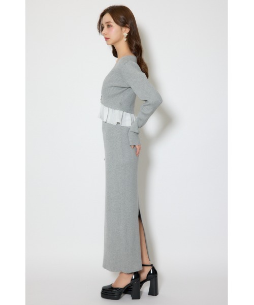 rienda（リエンダ） ワンピース ペプラムカーデセットキャミワンピース