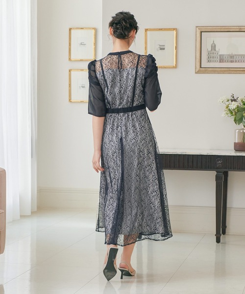 niana（ニアナ） ドレス シフォン切り替えレース パーティードレス