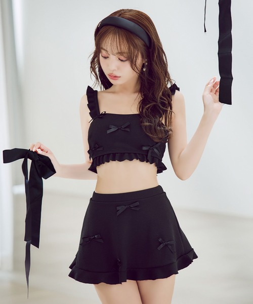 sugar nine 水着 立体リボンフリルスカートビキニ3点セット 「ビキニ