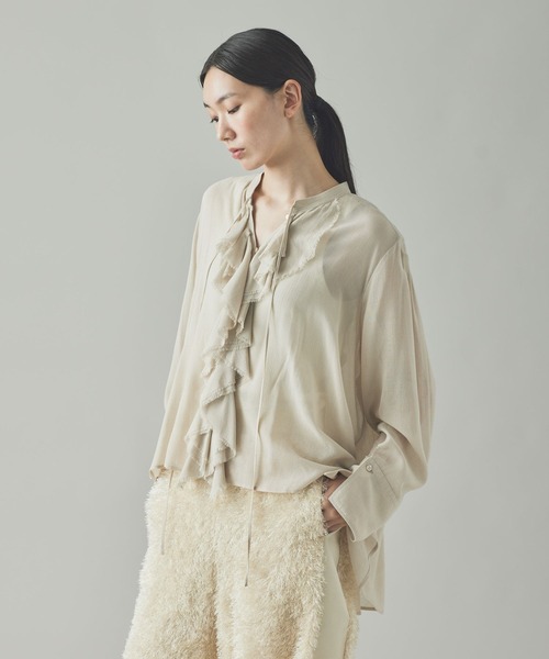 Curensology（カレンソロジー） ブラウス シャツ /ウールミックス