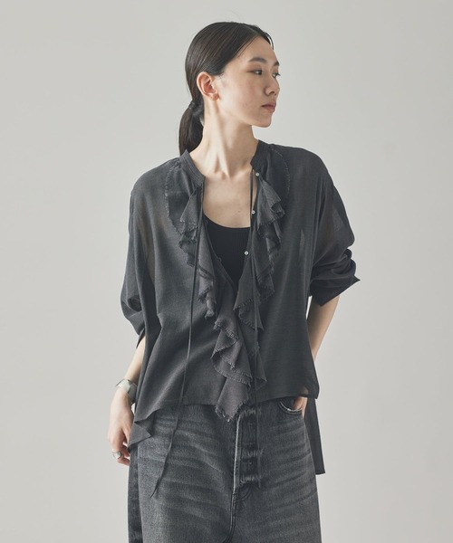 Curensology（カレンソロジー） ブラウス シャツ /ウールミックス