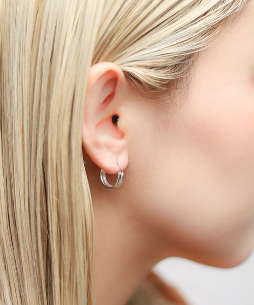 ARCHIVER ピアス SILVER925 14mmデザインフープピアス レディース