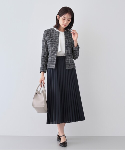 INDIVI（インディヴィ） ジャケット ノーカラージャケット 「華やか