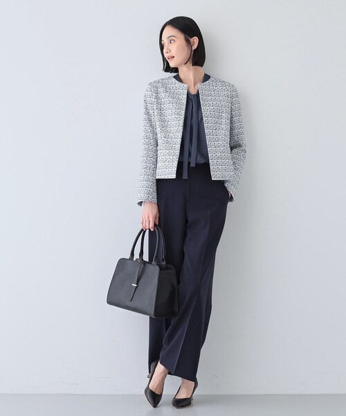 INDIVI（インディヴィ） ジャケット ノーカラージャケット 「華やか