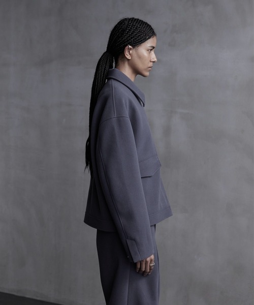 CALLNE ブルゾン アウター 「CALLNE」Knit Melton Fleece Zip Blouson