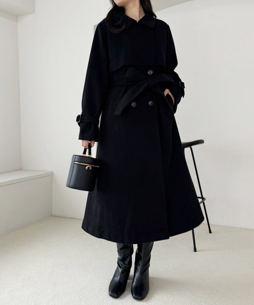 one after another NICE CLAUP ステンカラーコート コート ロング