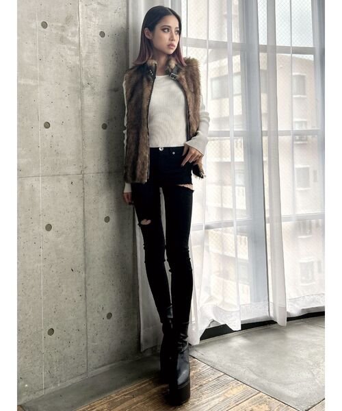 GYDA（ジェイダ） ベスト ジレ GGスライダーエコファーベスト