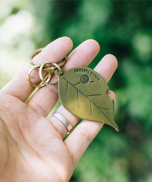 DURAM FACTORY キーホルダー DURAM ドゥラム レザー リーフ