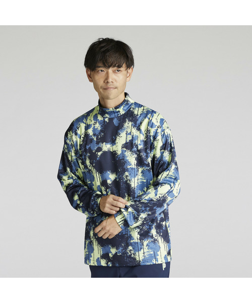 PUMA KUMAMOTO OHZU シャツ ネイビー/イエロー PUMA KUMAMOTO OHZU