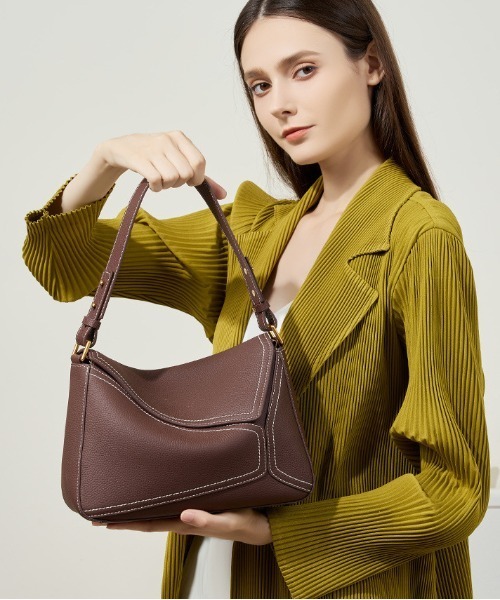 ショルダーバッグ バッグ 「NiiNa」「高品質牛革」2wayワンハンドル