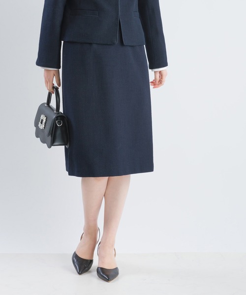 PICCIN（ピッチン） スカートスーツ 「WEB限定」綾織りツイード台形