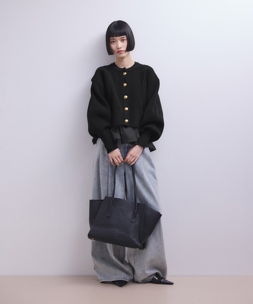 ADAM ET ROPE'（アダムエロペ） カーディガン 「WEB限定」ペプラム