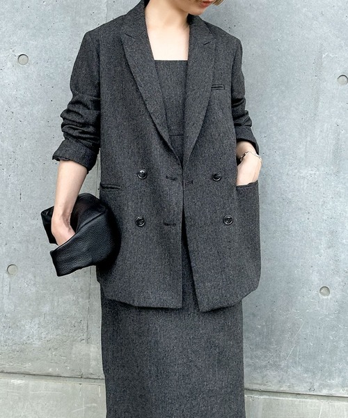 ジャケット テーラードジャケット ツイードダブルジャケット