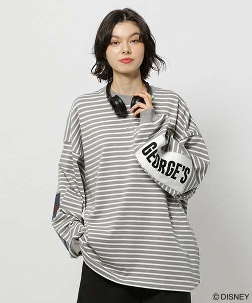 George's tシャツ 「DISNEY」アリエル／ボーダーロンT メンズ