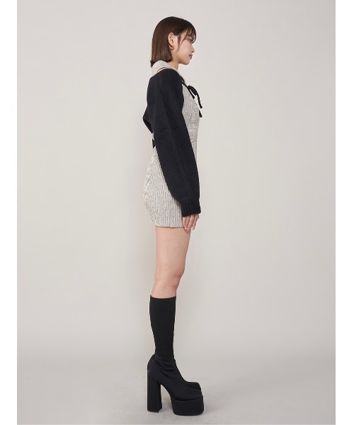Darich（ダーリッチ） ワンピース ショートボレロニットミニワンピース