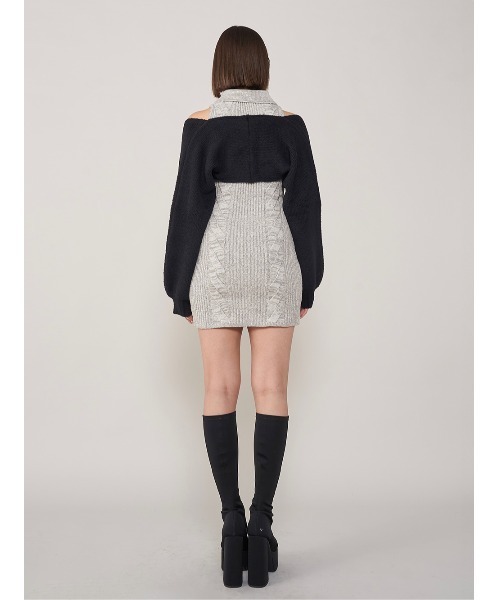 Darich（ダーリッチ） ワンピース ショートボレロニットミニワンピース