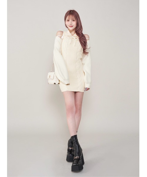 Darich（ダーリッチ） ワンピース ショートボレロニットミニワンピース