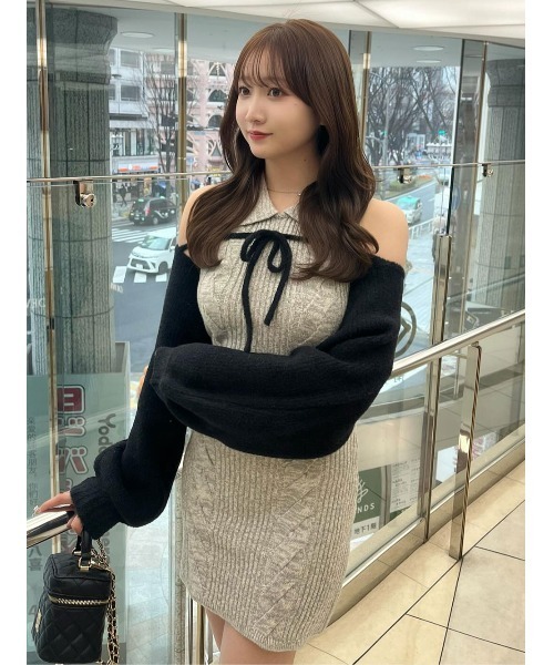 Darich（ダーリッチ） ワンピース ショートボレロニットミニワンピース