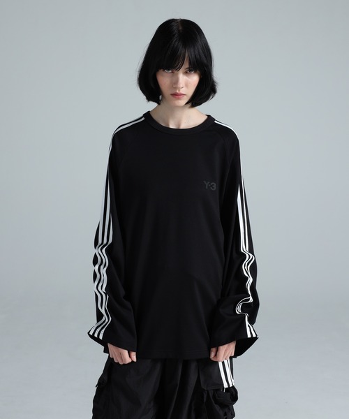 Y-3 tシャツ LONG SLEEVE TEE 3-STRIPES メンズ レディース : ZOZOTOWN