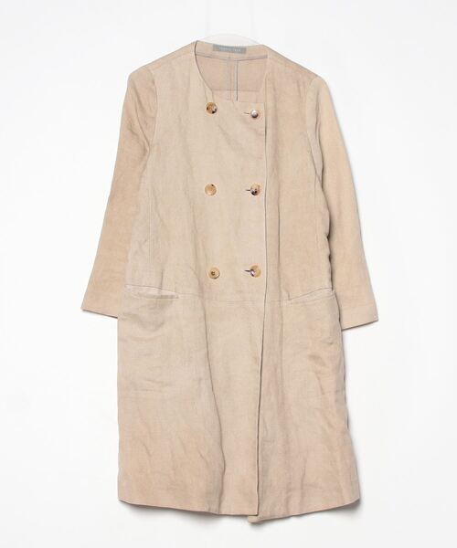 theory luxe（セオリーリュクス） ノーカラーコート 38 ベージュ