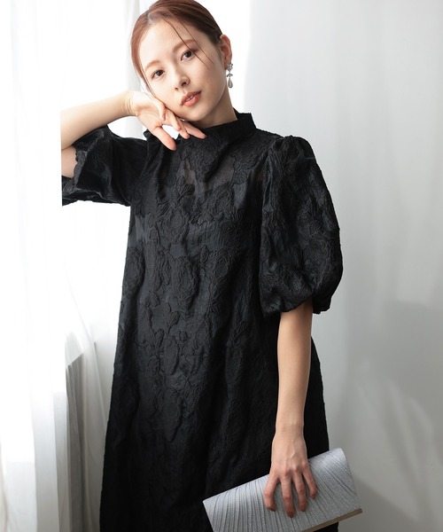 haremode（ハレモード） ドレス ボリュームスリーブ フレア パーティ