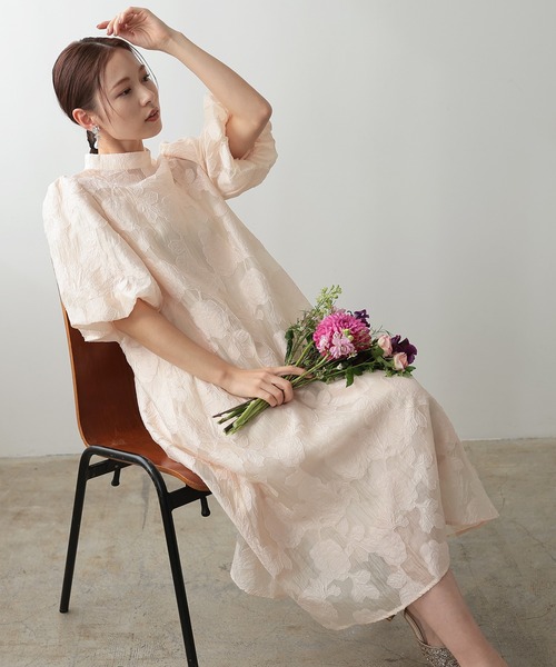 haremode（ハレモード） ドレス ボリュームスリーブ フレア パーティ