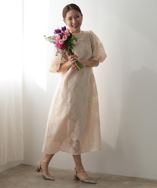 haremode（ハレモード） ドレス ボリュームスリーブ フレア パーティ