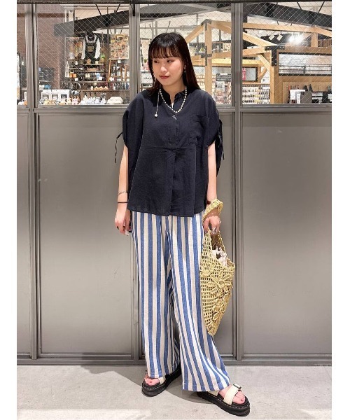 niko and…（ニコアンド） パンツ ストライプパジャパン レディース