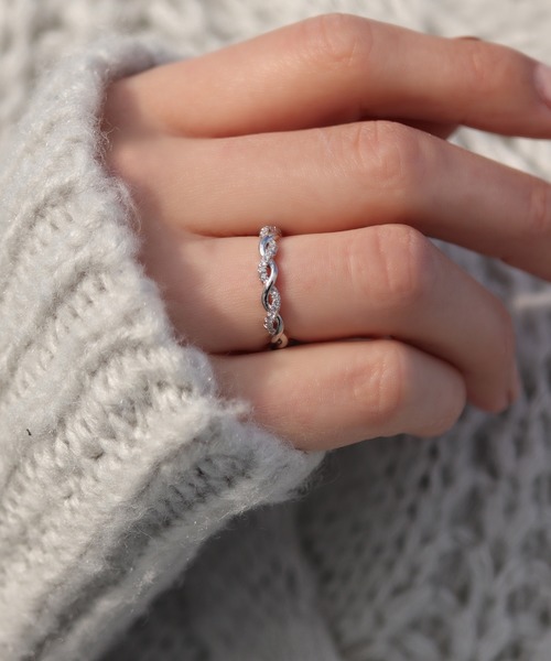 florist（フローリスト） 指輪 リング 華奢なねじりCZダイヤリング