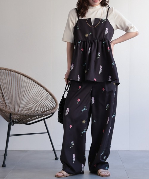 ap retro パンツ 「セットアップ対応」フラワープリントパンツ / 花柄