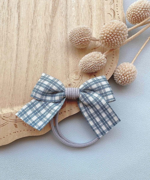 バーバリー チェック柄 ヘアゴム バーバリーチェック風リボンの親子お