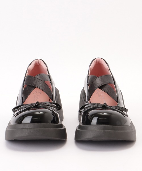 Lace Ladies（レースレディース） パンプス クロス ストラップ 厚底