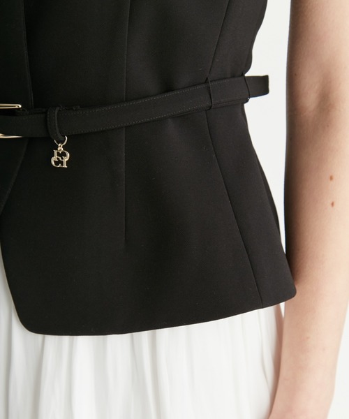 CELFORD（セルフォード） ペプラムショートジレ レディース : ZOZOTOWN