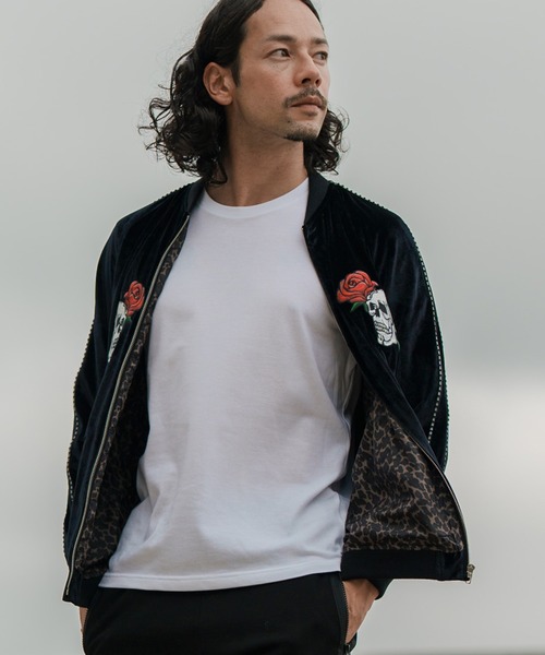 CAMBIO（カンビオ） スカジャン mj8773-ベロアスカジャン（スカル