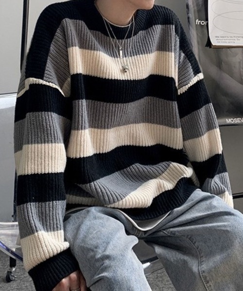 Anchor Smith（アンカー スミス） セーター ニット マルチボーダー