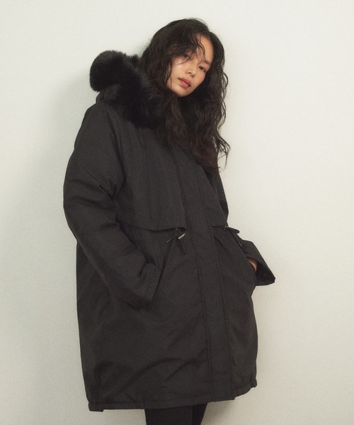 Shelly island（シェリーアイランド） モッズコート コート フェイク