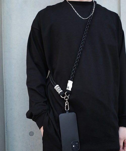 ARTIFICIAL SWEETENER 編み込みスマホショルダーストラップ