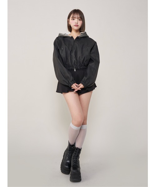 Darich（ダーリッチ） コート アウター スウェットフーディーレザー