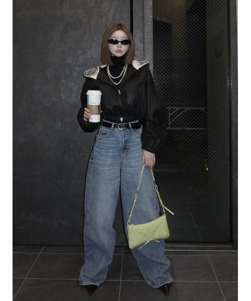 Darich（ダーリッチ） コート アウター スウェットフーディーレザー