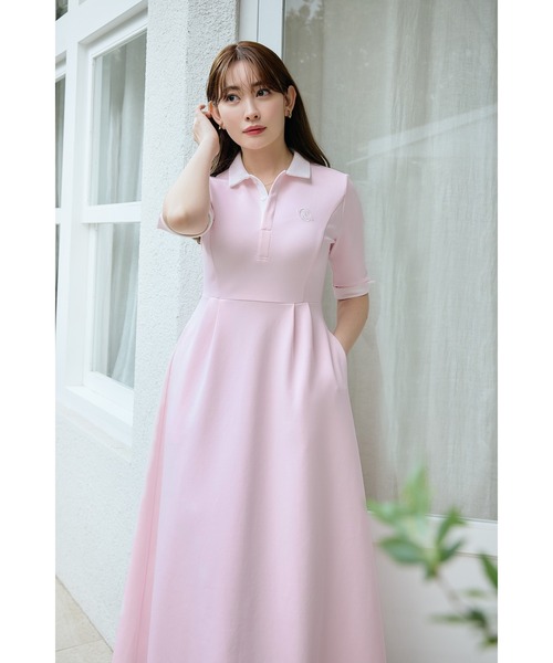 Her lip to ワンピース Polo Tuck Flared Dress : ZOZOTOWN Yahoo!店