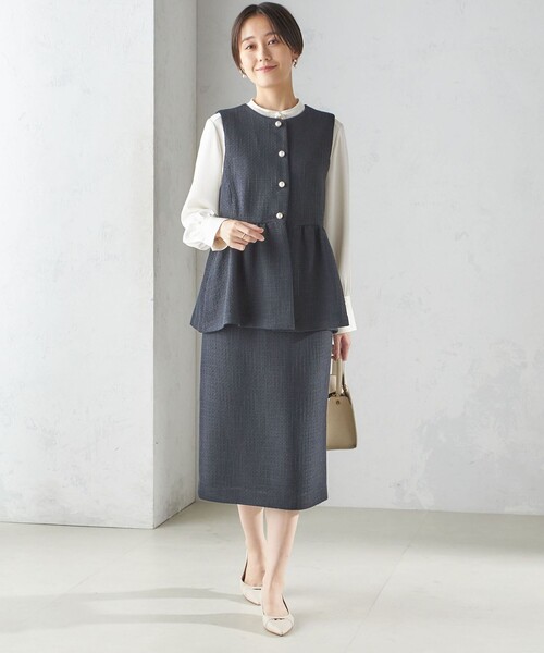 SHIPS（シップス） ベスト ジレ 「セレモニー対応可」スラブ ツイード