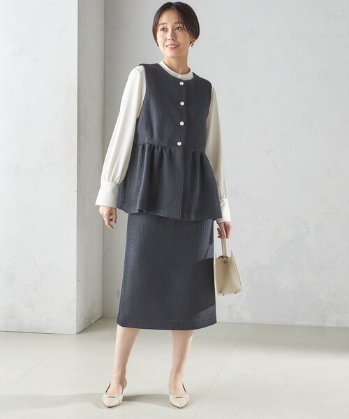 SHIPS（シップス） ベスト ジレ 「セレモニー対応可」スラブ ツイード