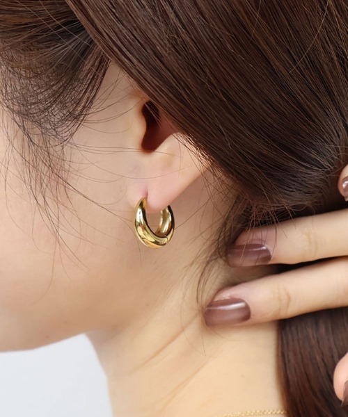 CEMO NEMO（セモネモ） ピアス 「金属アレルギー対応」 ドロップフープ