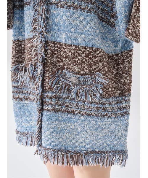 Darich（ダーリッチ） カーディガン ツイードボーダーニット