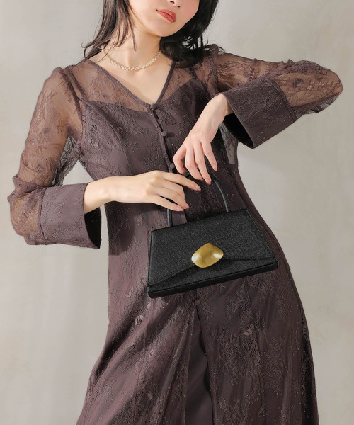 Kana ドレス 総レース ティアード Aライン ワンピースドレス