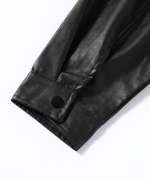 マベレザーA2ブラックスウィングトップスタンドカラー短丈本革