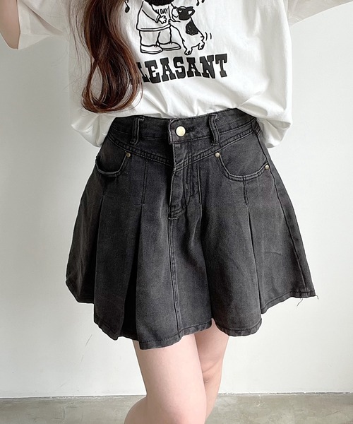 スカート デニムプリーツミニスカート : ZOZOTOWN Yahoo!店 - 通販